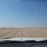 Driving through the Desert